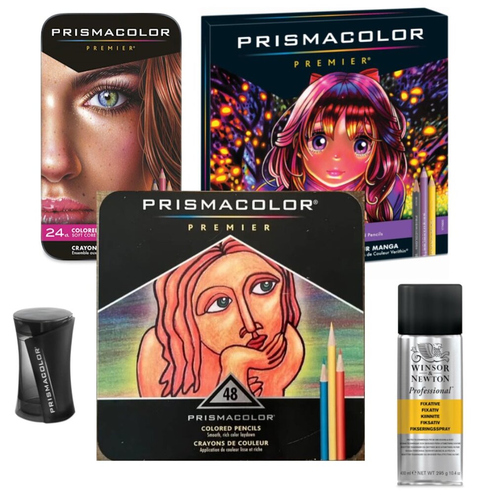 prismacolor colored pencil bundle + faber-castell + art supplies